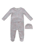 Petite Petal Footie & Hat Set - Pink