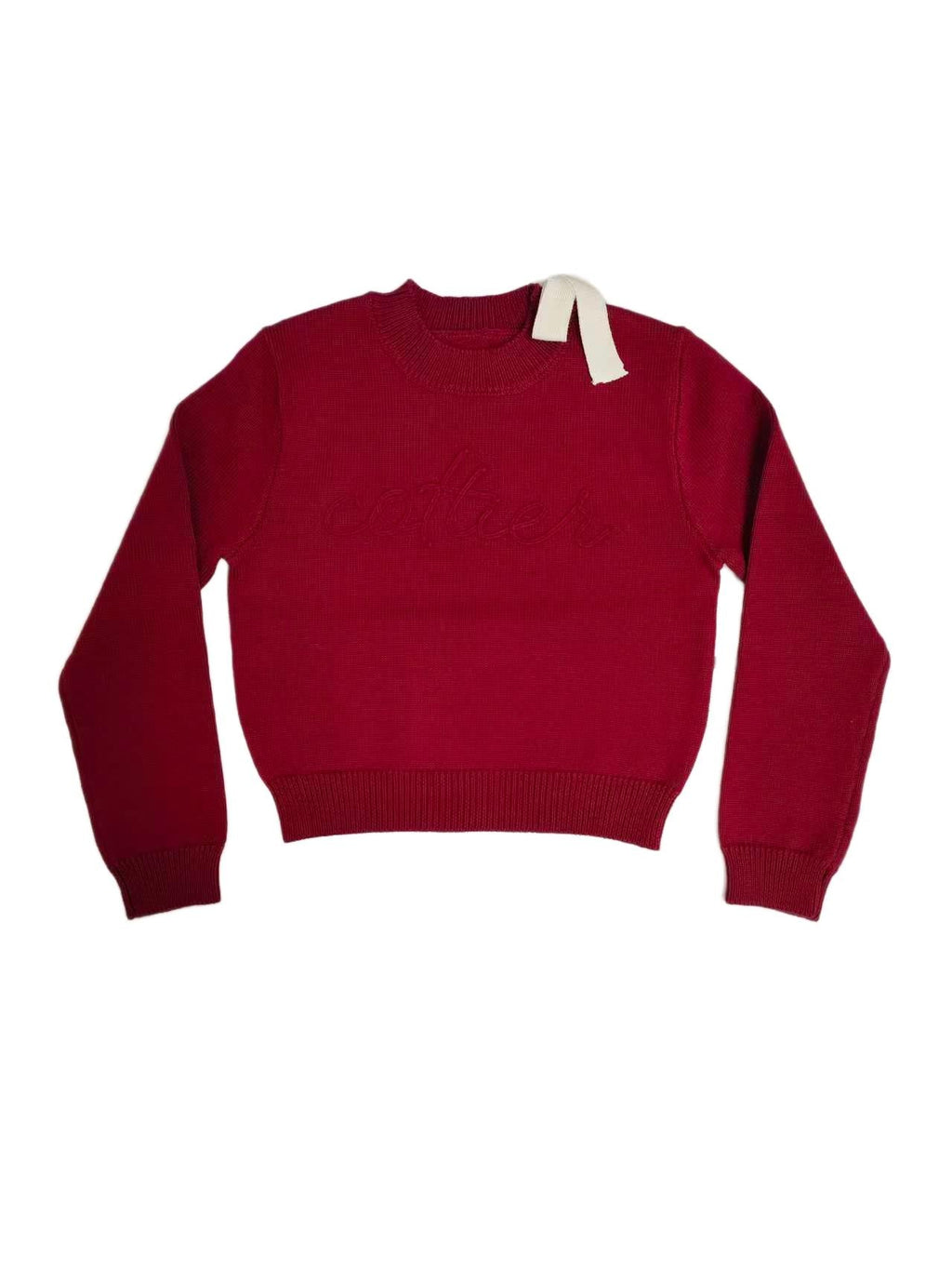 Cottier Chunky Knit Top - Crimson