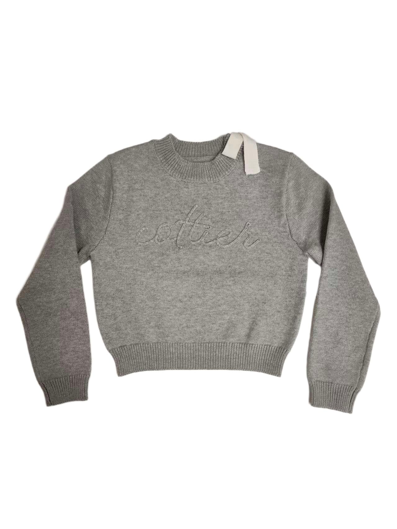 Cottier Chunky Knit Top - Grey