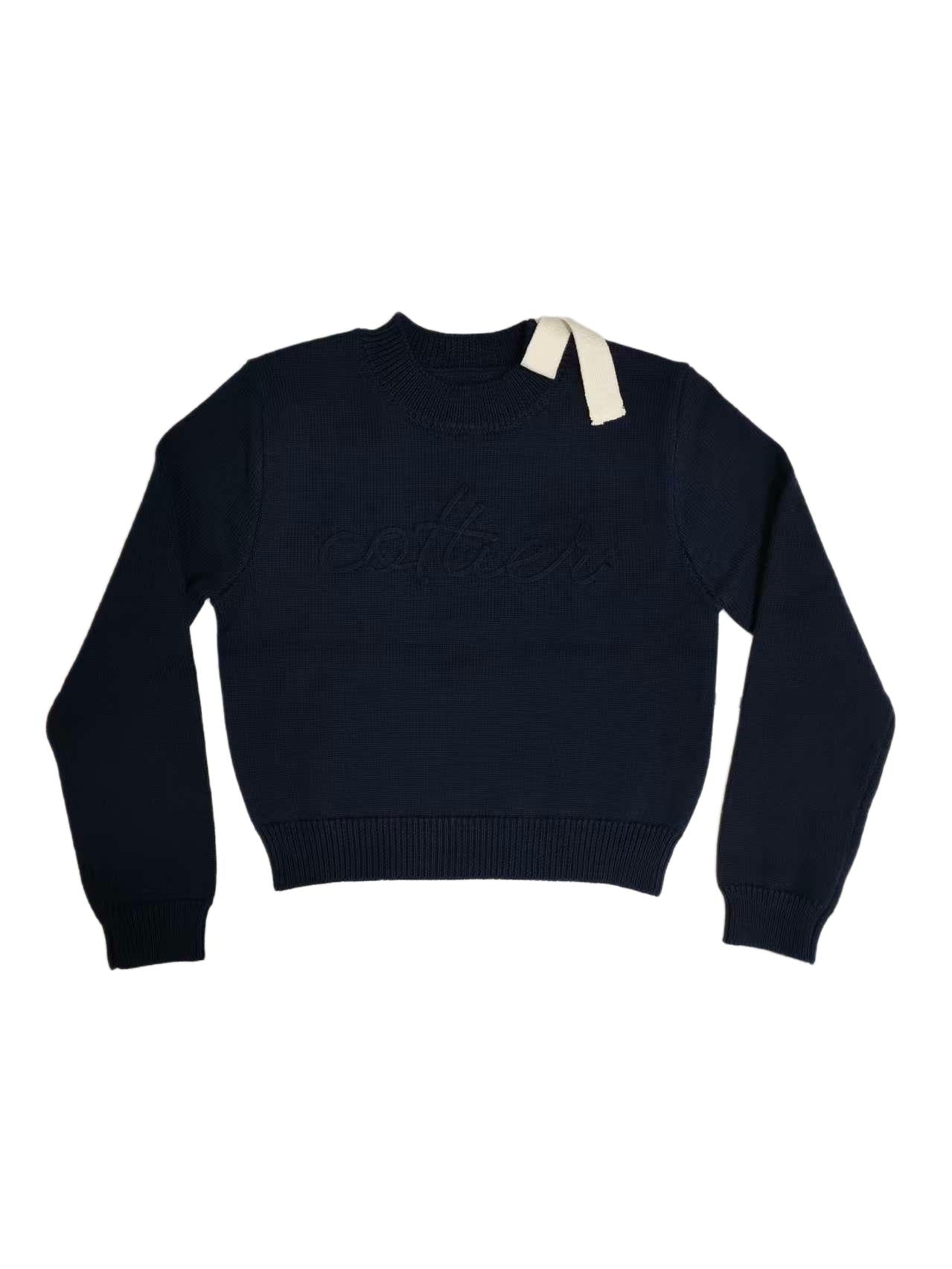 Cottier Chunky Knit Top - Navy