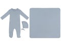 Mon Bebe Footie, Hat & Blanket Set - Blue