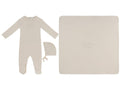 Mon Bebe Footie, Hat & Blanket Set - Natural
