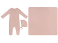 Mon Bebe Footie, Hat & Blanket Set - Pink