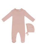 Mon Bebe Footie & Hat Set - Pink