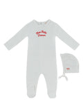 Mon Bebe Footie & Hat Set - Red