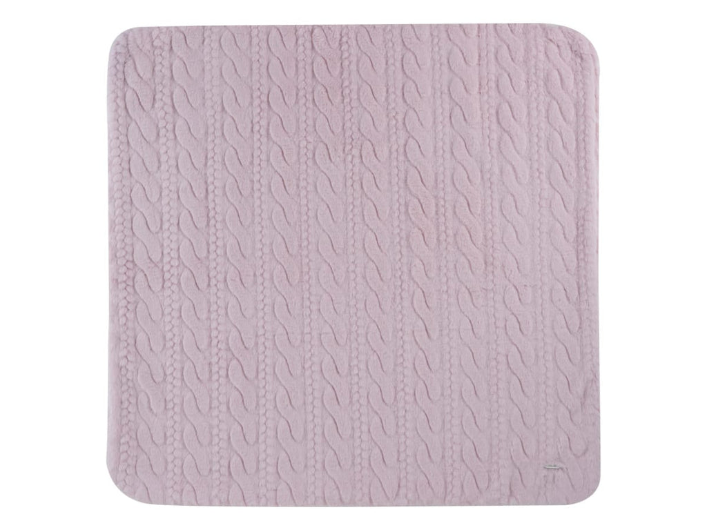 Atelier Cable Fur Blanket - Pink