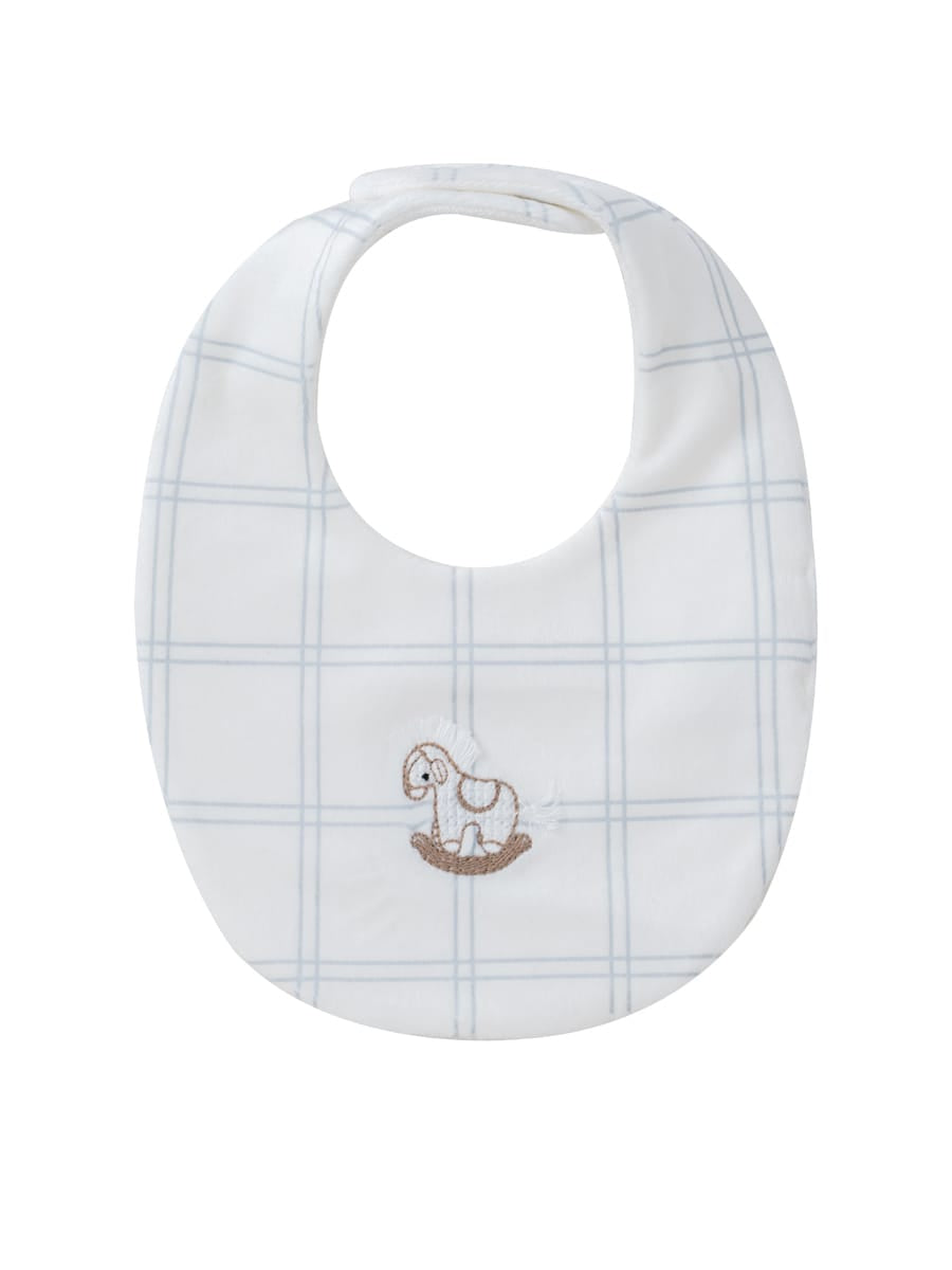 Whinny Plaid Bib - Blue