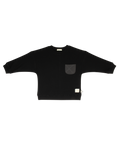Teddi Ribbed Sweatshirt - Black