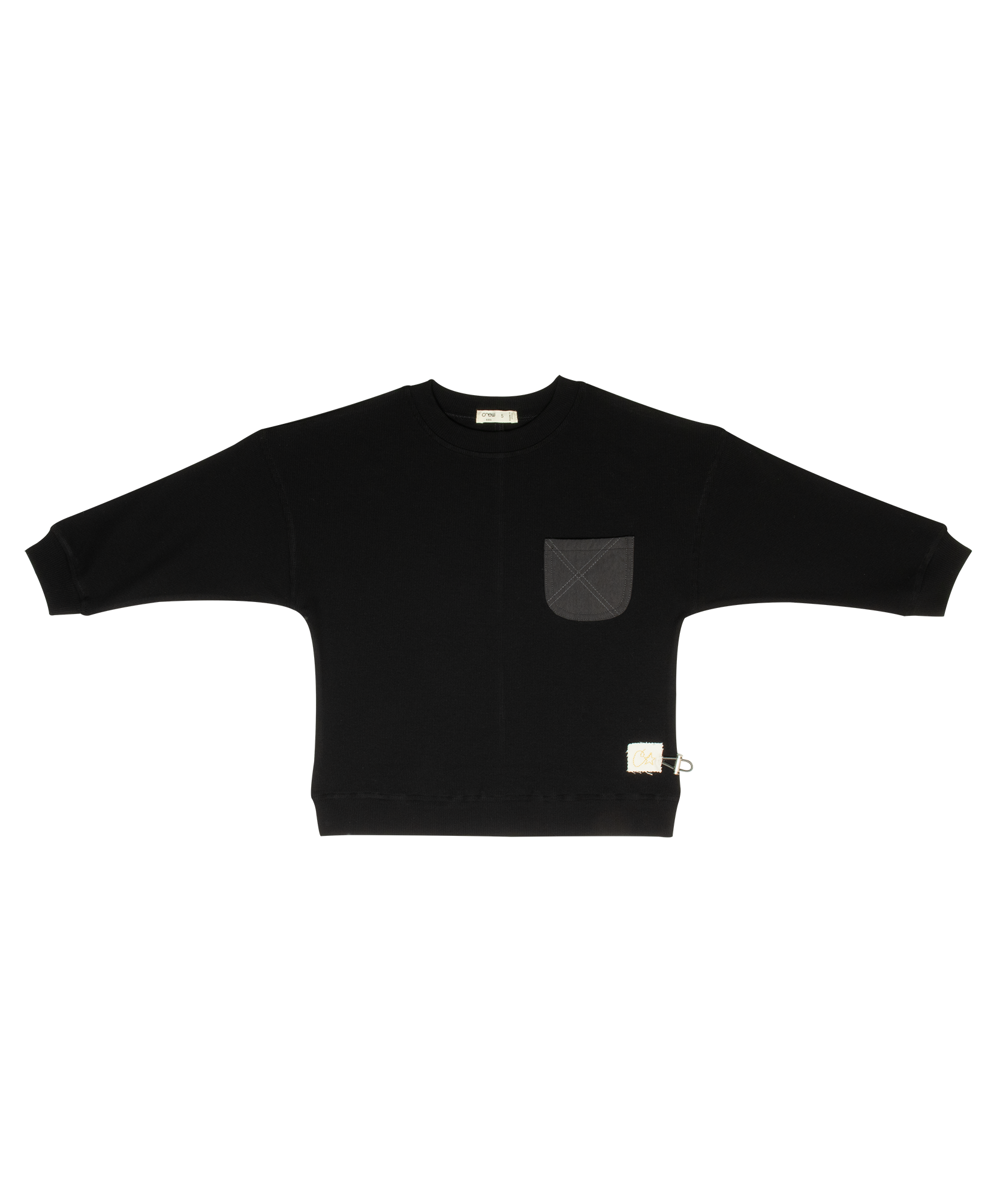 Teddi Ribbed Sweatshirt - Black