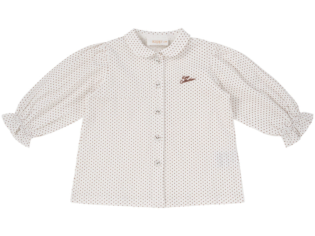 Sienna Dotted Blouse - Chestnut