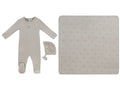 KB Logo Footie, Hat and Blanket Set - Stone
