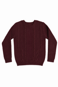 Sean Cable Knit Sweater - Cranberry