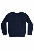 Sean Cable Knit Sweater - Navy