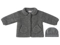 Petite Petal Sherpa Jacket & Hat - Grey