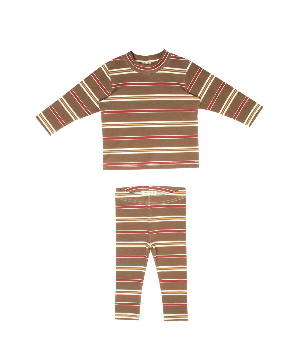 Ella Stripe Set - Tan