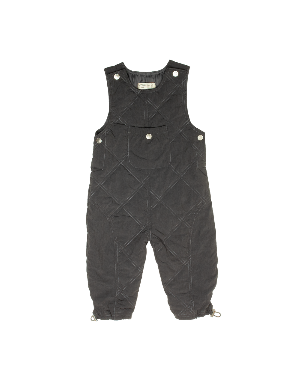 Teddi Quilted Overalls - Black