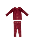 Gia Velour Rib Set - Merlot