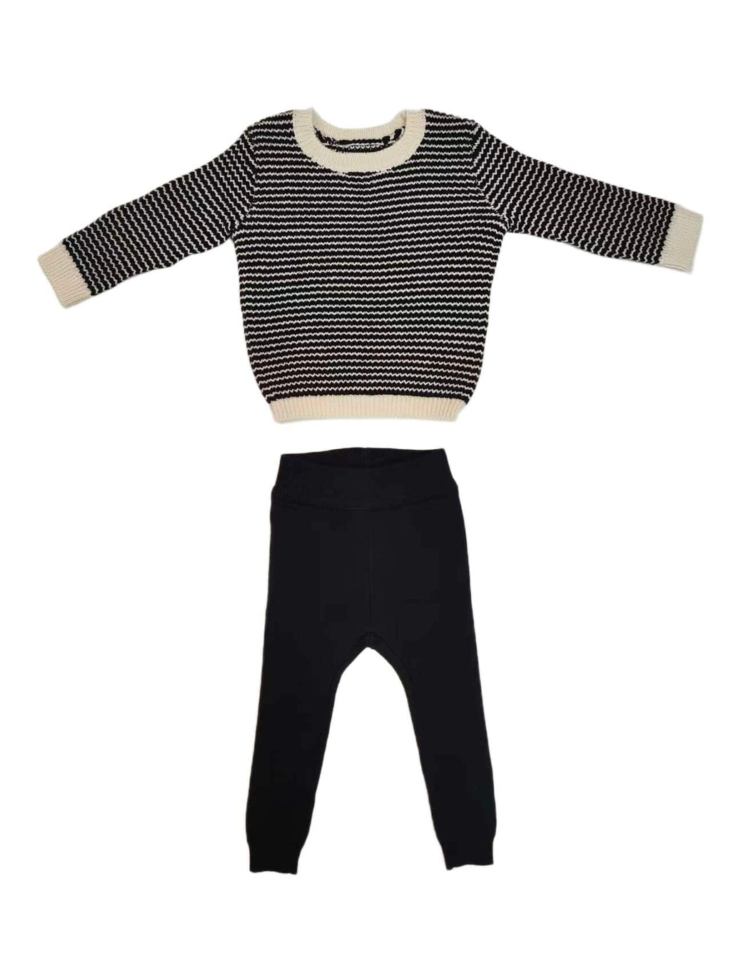 Kenny Textured Knit Set - Navy
