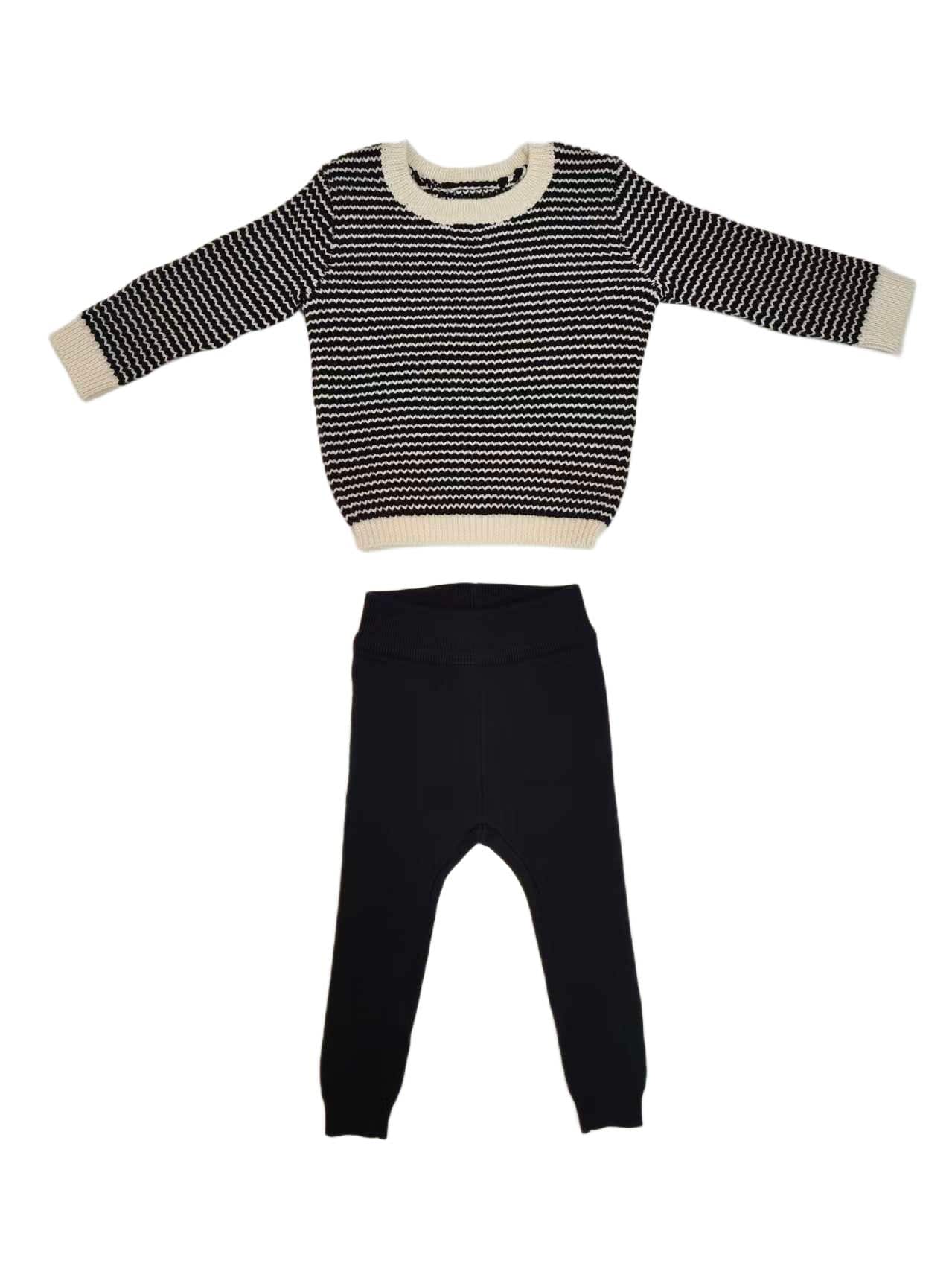 Kenny Textured Knit Set - Navy