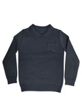Franck Collar Sweater - Navy