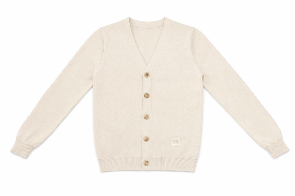 Long Sleeve Knit Sweater - White