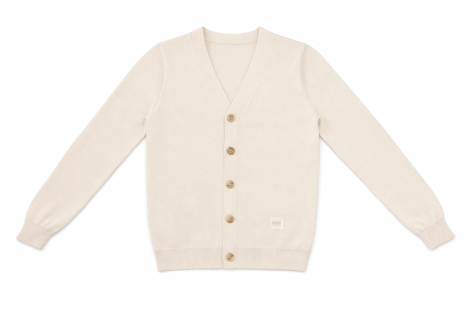 Long Sleeve Knit Sweater - White