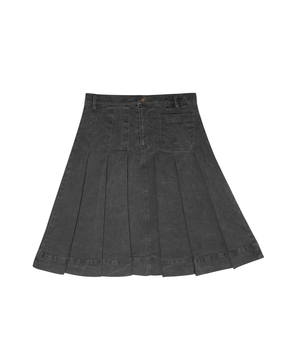 Gracie Denim Skirt - Grey