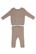 KB Pointelle Knit Set - Taupe
