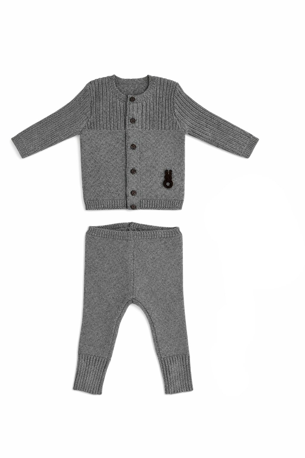 Bunny Knit Set - Grey
