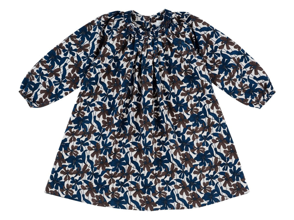 Nola Floral Dress - Chocolate