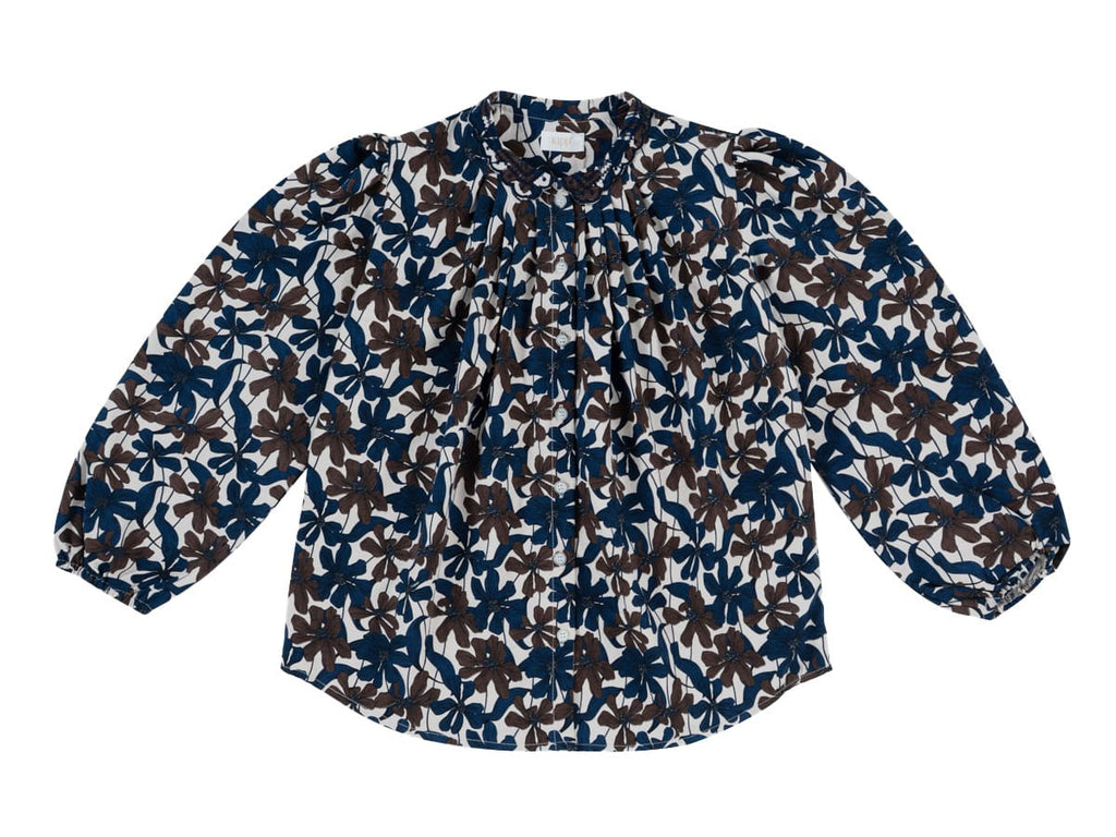 Nola Floral Shirt - Chocolate