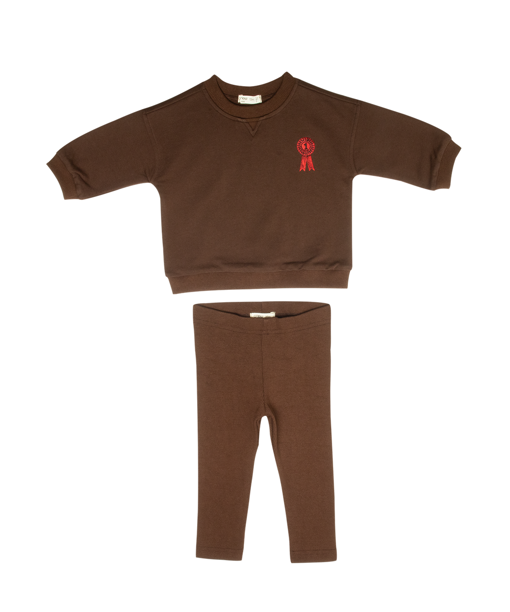 Polo Club Legging Set - Chocolate