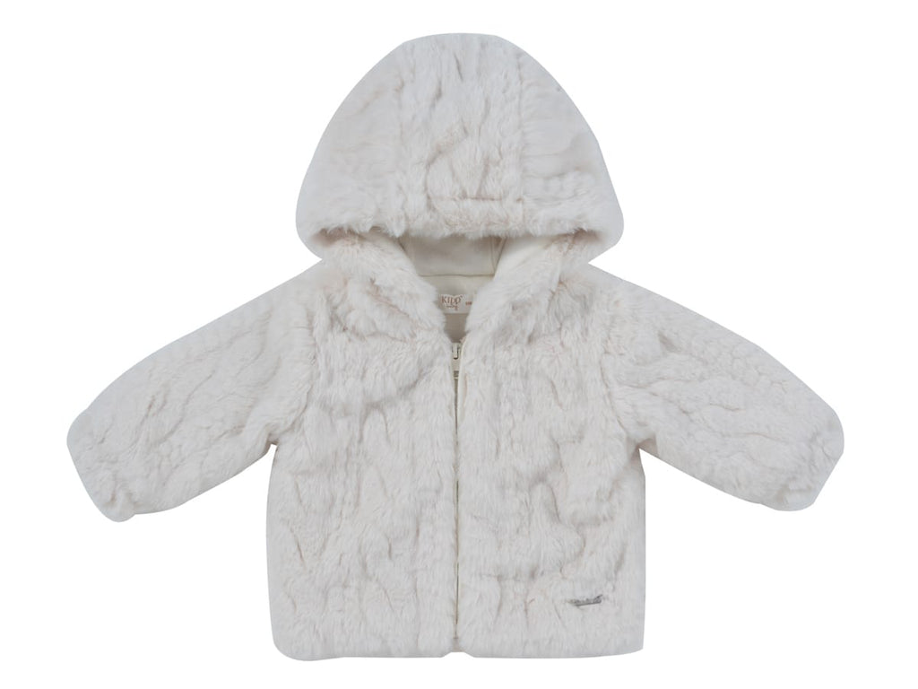 Atelier Cable Fur Jacket - White