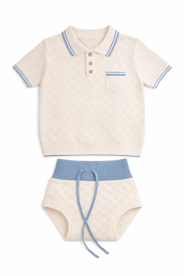 Indigo Knit Set - Blue