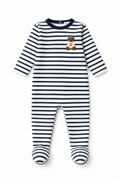 Teddy Lounge Footie - Navy