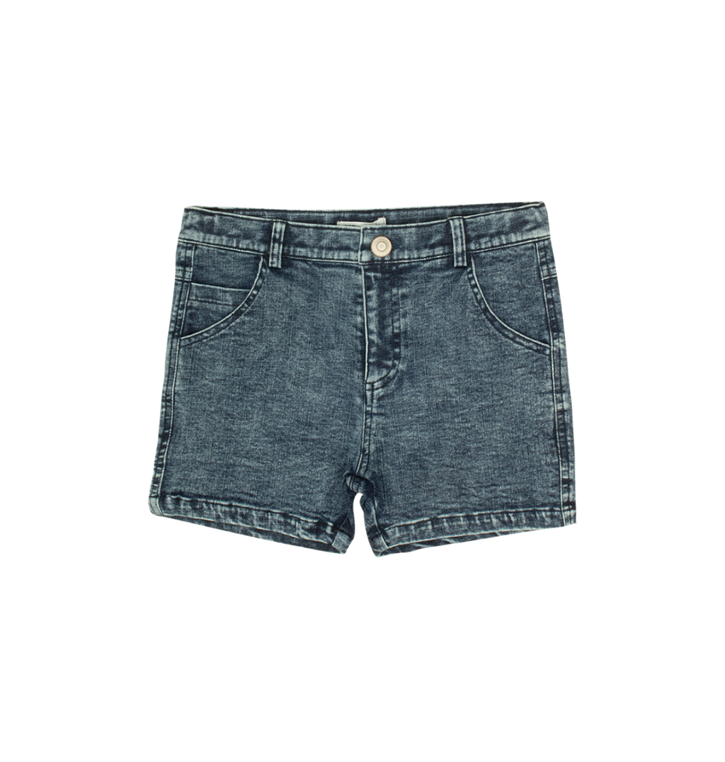 Jean Wash Shorts - Navy