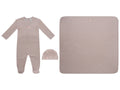 Carrera Pinstripe Footie 3PC Set - Pink