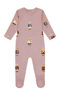 Teddy Pattern Lounge Footie - Dusk