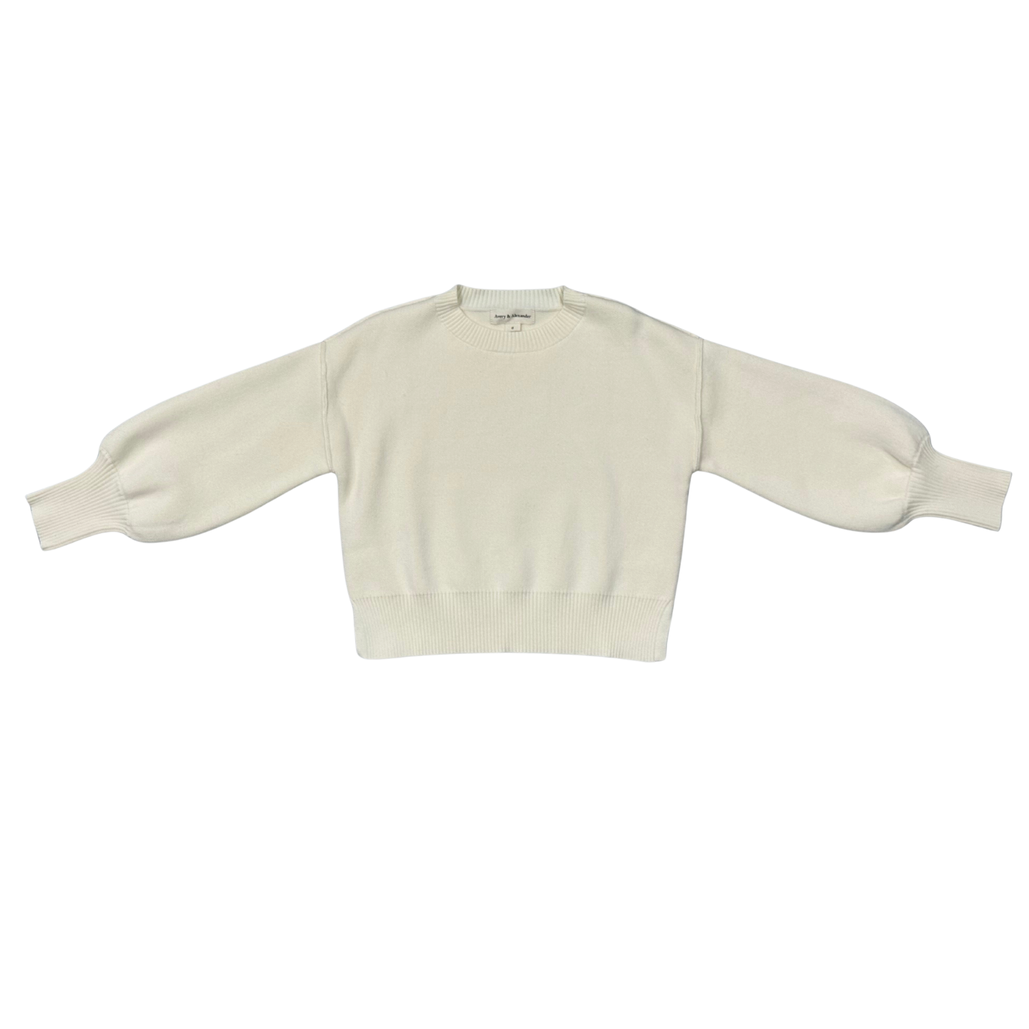 Girls Soft Fit Sweater in Cream