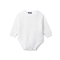 Classic Chunky Knit Baby Romper in White