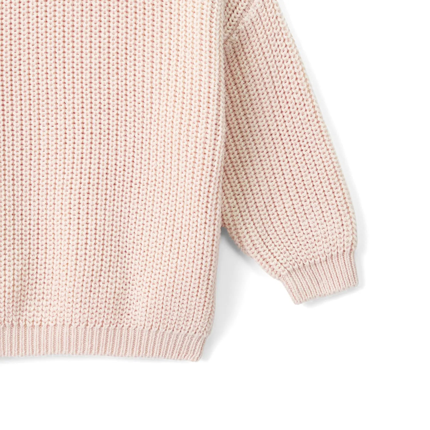 Classic Knit Baby Sweater in Beige