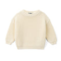 Classic Knit Baby Sweater in Cream