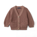 Classic Cardigan with Pockets in Mocha