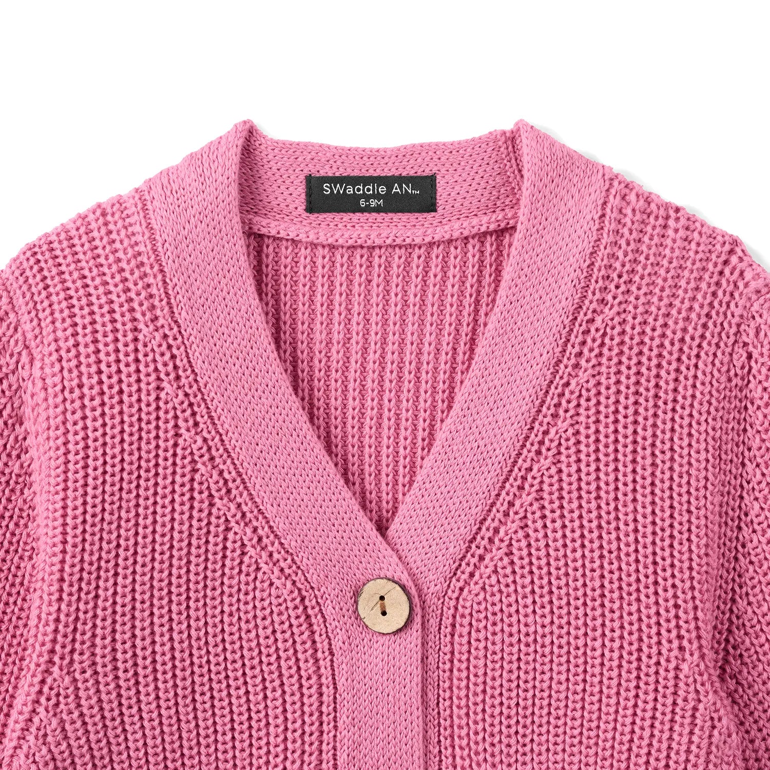 Classic Cardigan with Pockets in Rose Pink