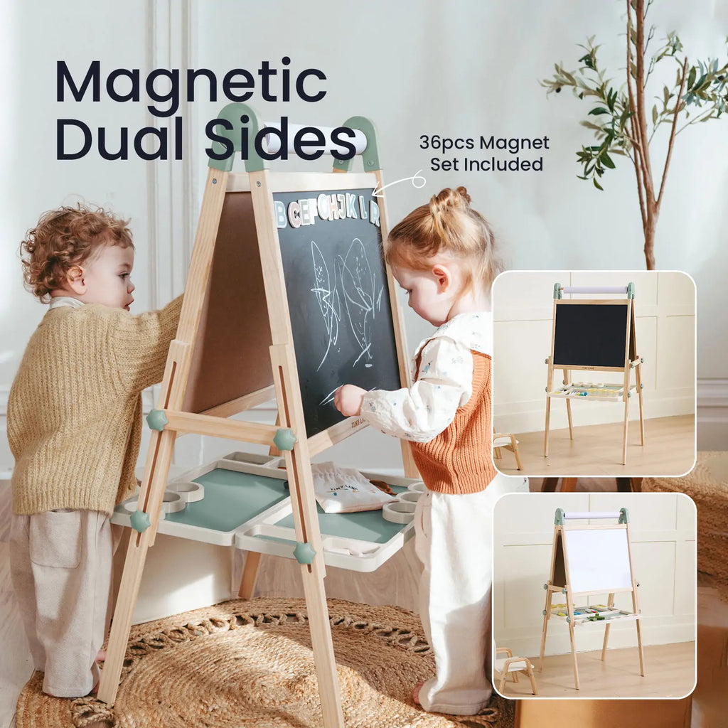 Tiny Land® Pink Magnitales Easel & Paper Roll Set