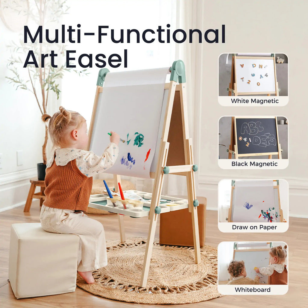 Tiny Land® Pink Magnitales Easel & Paper Roll Set