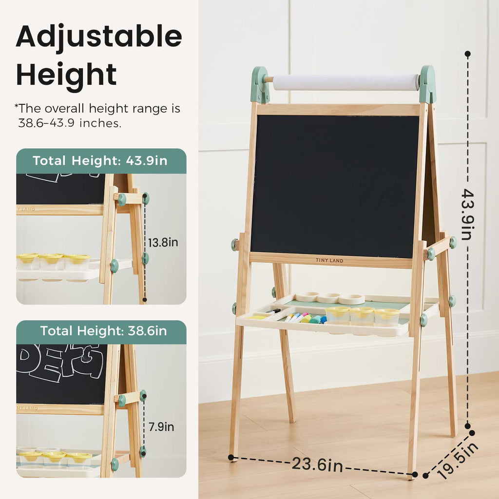 Tiny Land® Pink Magnitales Easel & Paper Roll Set