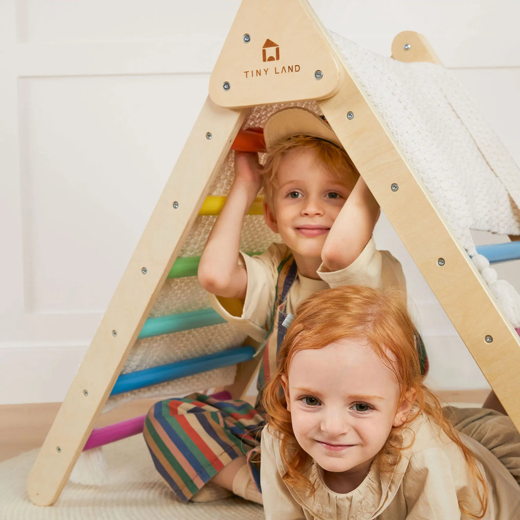 Tiny Land® 7-in-1 Rainbow Climbing Set with Play Pad