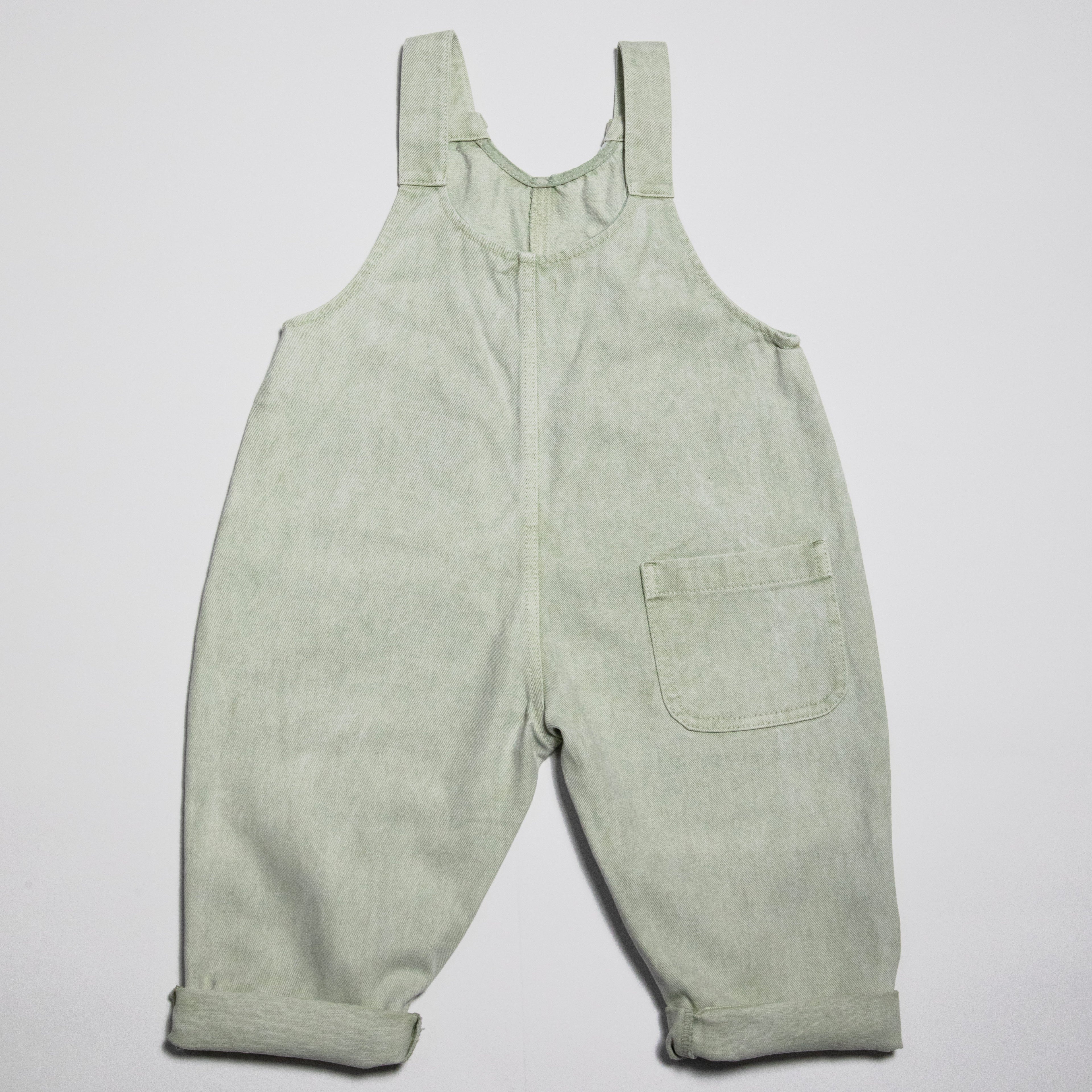 The Oversized Denim Dungaree Kids | Mineral Dyed
