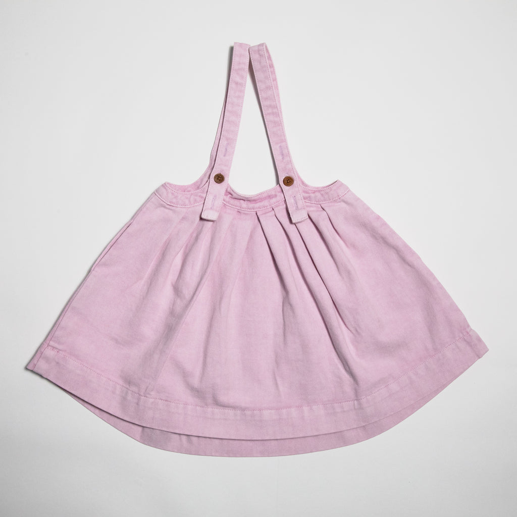 The Oversized Denim Pinafore Kids | Mineral Dyed